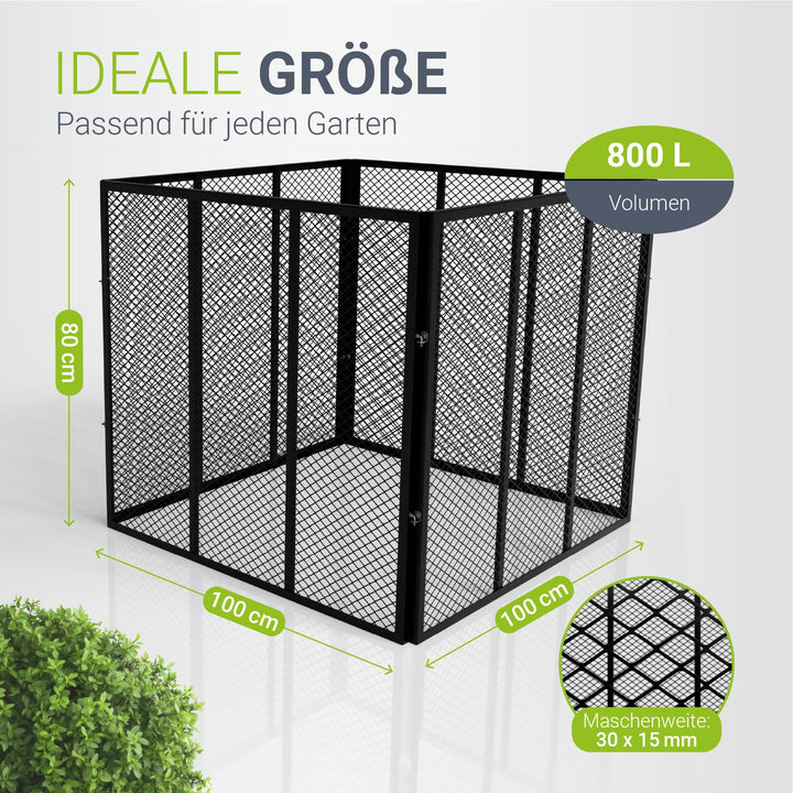 Metalen composter voor tuinafval