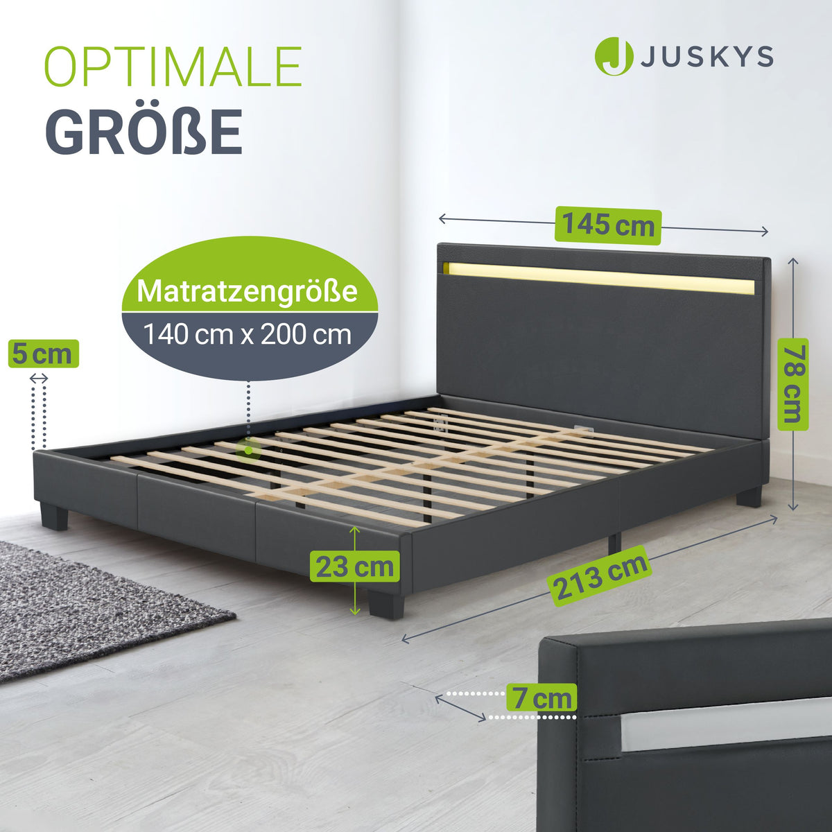 Gestoffeerd bed Paris