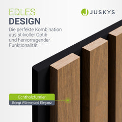 Akoestische panelen houtlook 4er Set