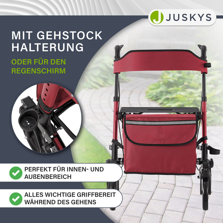 Aluminium rollator Vital met zitje