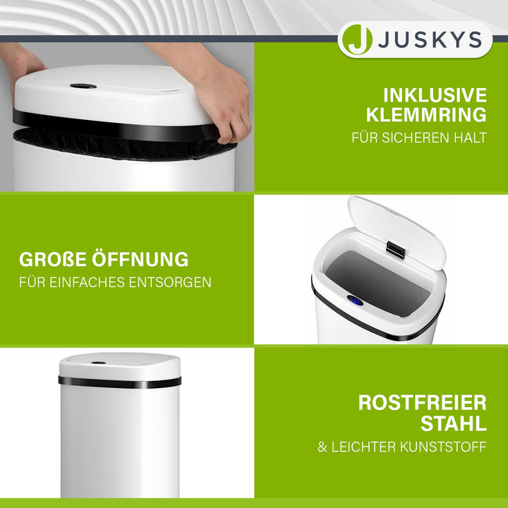 Rechthoekige prullenbak met sensor
