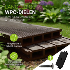 WPC terrasplanken in bruin