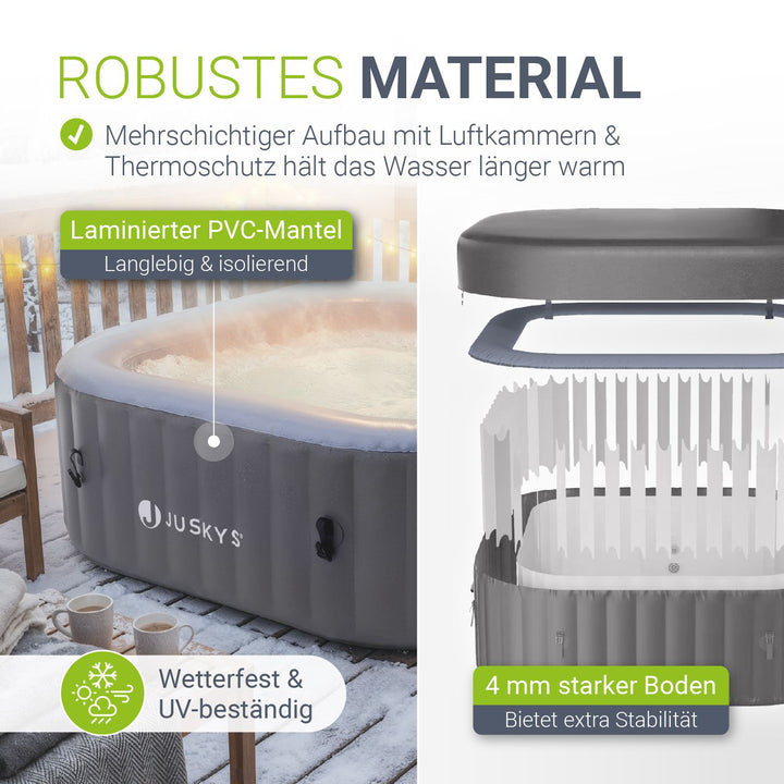 Opblaasbaar bubbelbad voor 4-6 mensen