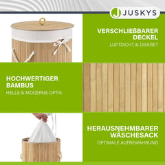 Bamboe wasmand Curly-Round