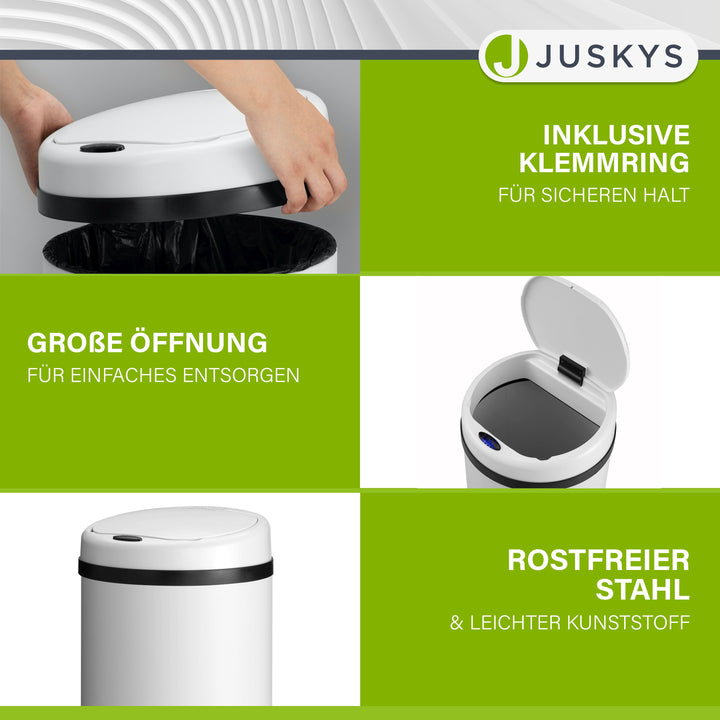 Ronde prullenbak met sensor