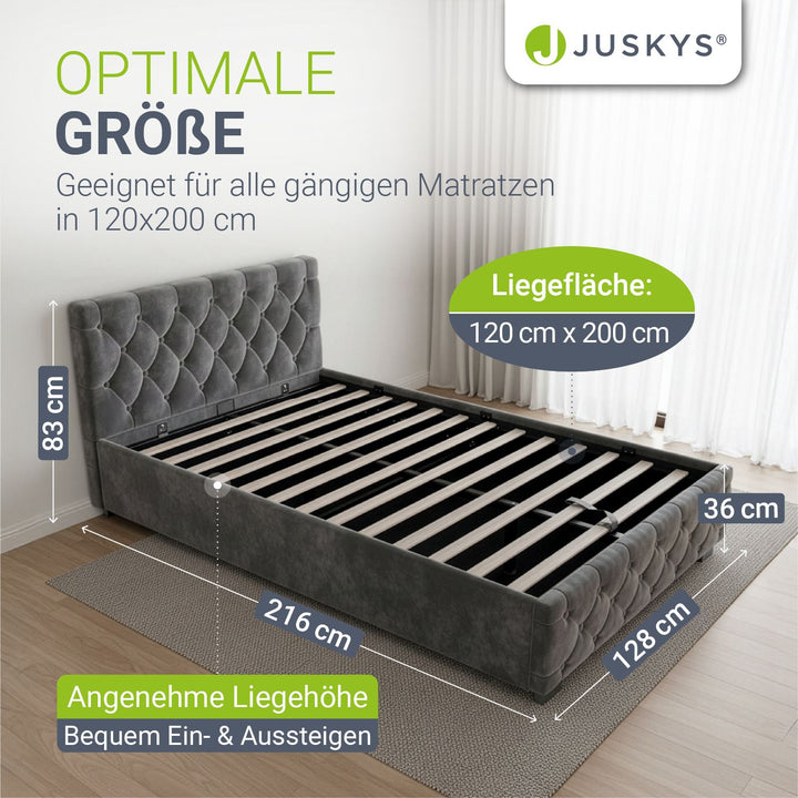 Gestoffeerd bed Nizza