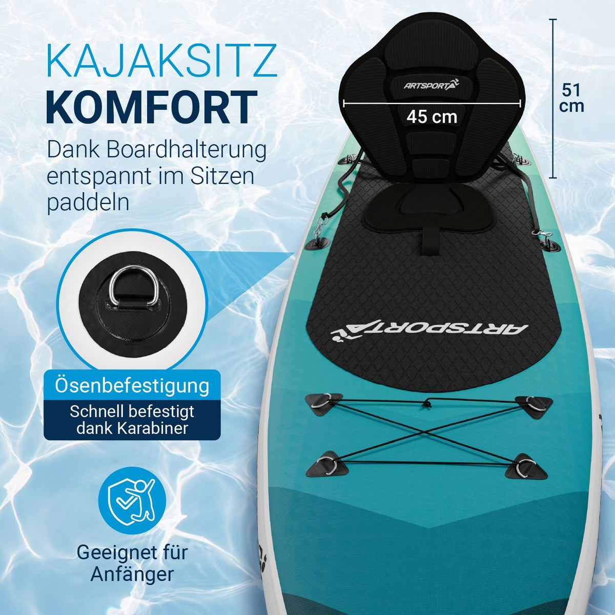 Staan Up Paddling Board met kajakstoel