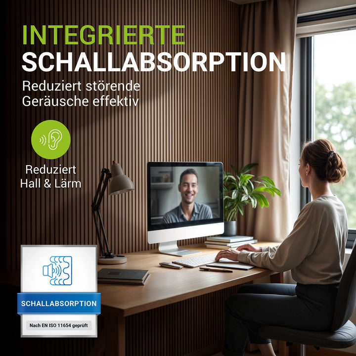 Akoestische panelen houtlook 4er Set