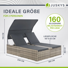 Polyrattan dubbele ligstoel Syros