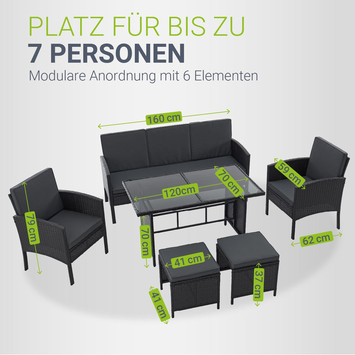 Rattan zitgroep Turin