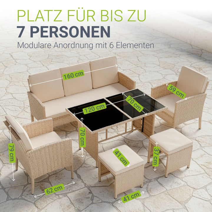 Rattan zitgroep Turin