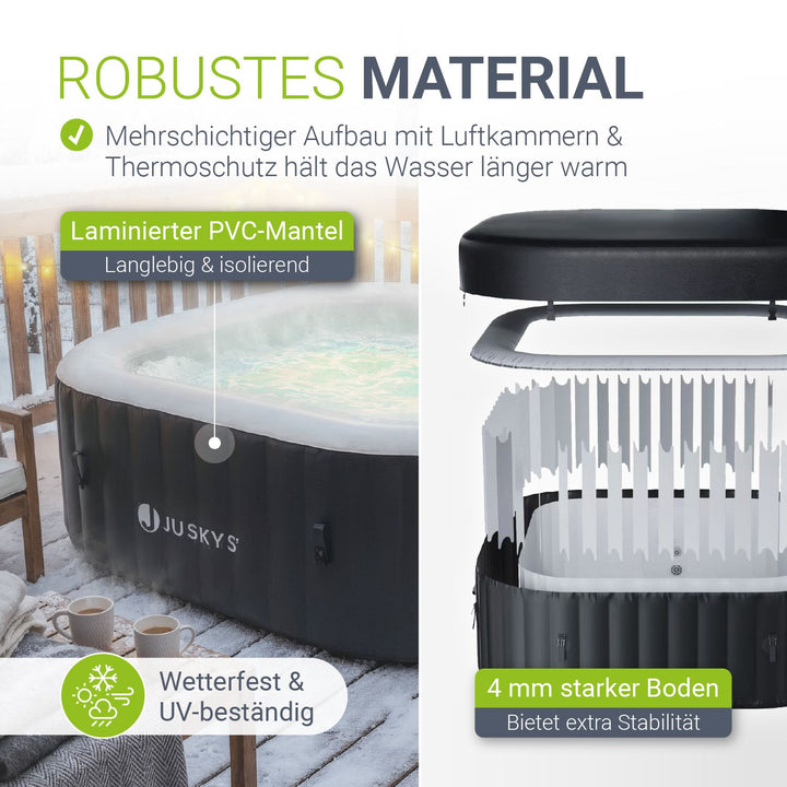 Opblaasbaar bubbelbad voor 4-6 mensen