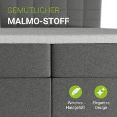 Boxspringbed Seattle - Malmo-Stoff