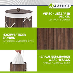 Bamboe wasmand Curly-Round