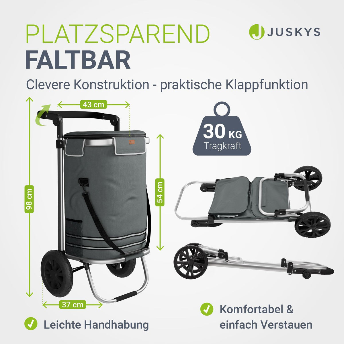 3in1 winkelwagentje - 56 L capaciteit