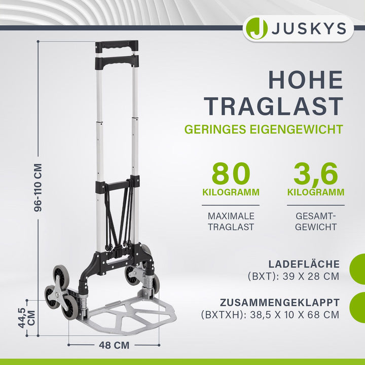Opvouwbare trapsteekwagen tot 80 kg
