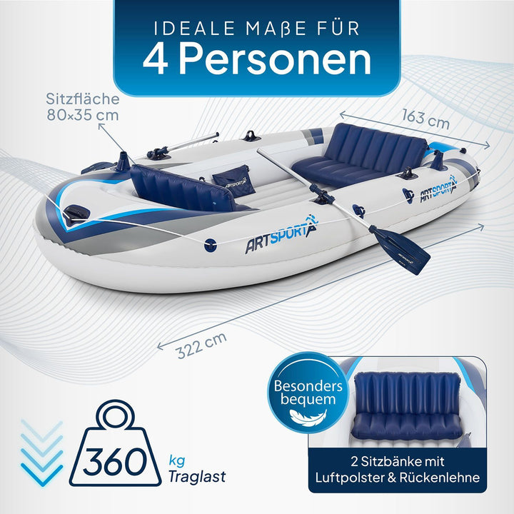 Opblaasbare waterfiets met twee banken - 3,22 m
