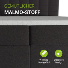 Boxspringbed Seattle - Malmo-Stoff