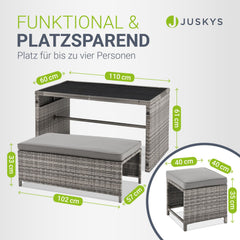 2in1 Polyrattan tuinmeubilair Jamaika