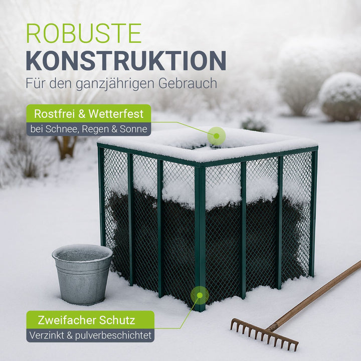 Metalen composter voor tuinafval