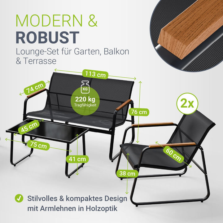 Tuinmeubelset Genua 4-teilig
