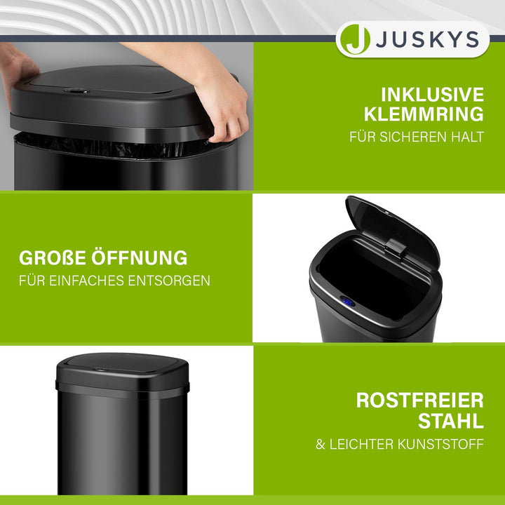 Rechthoekige prullenbak met sensor