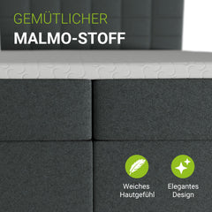 Boxspringbed Seattle - Malmo-Stoff