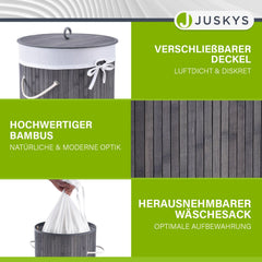 Bamboe wasmand Curly-Round