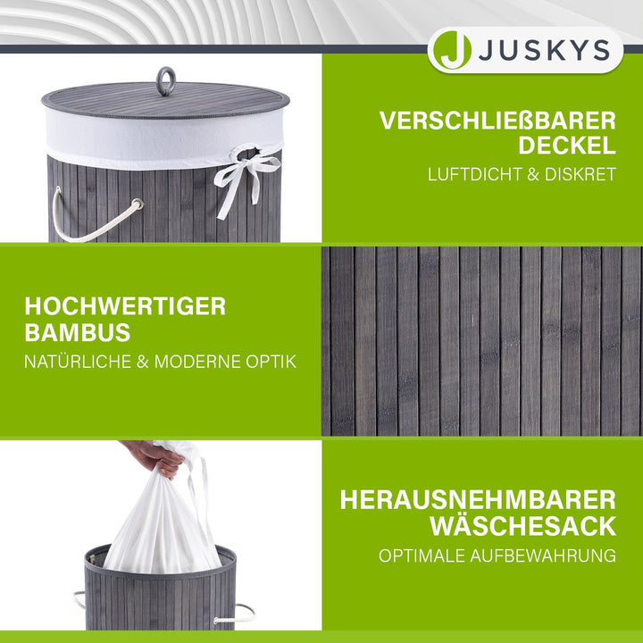 Bamboe wasmand Curly-Round