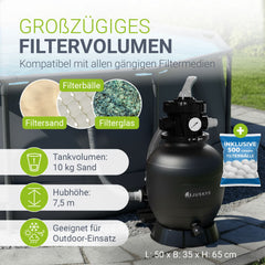 Zandfiltersysteem voor zwembaden tot 47m³