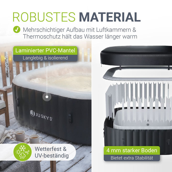 Opblaasbaar bubbelbad voor 4-6 mensen