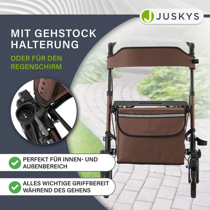 Aluminium rollator Vital met zitje