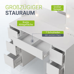 Make-uptafel met spiegel Malia