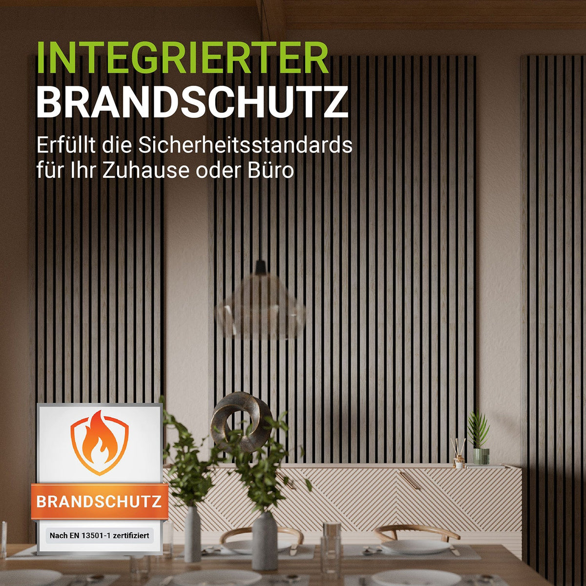 Akoestische panelen houtlook 4er Set