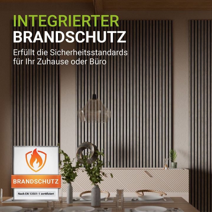 Akoestische panelen houtlook 4er Set