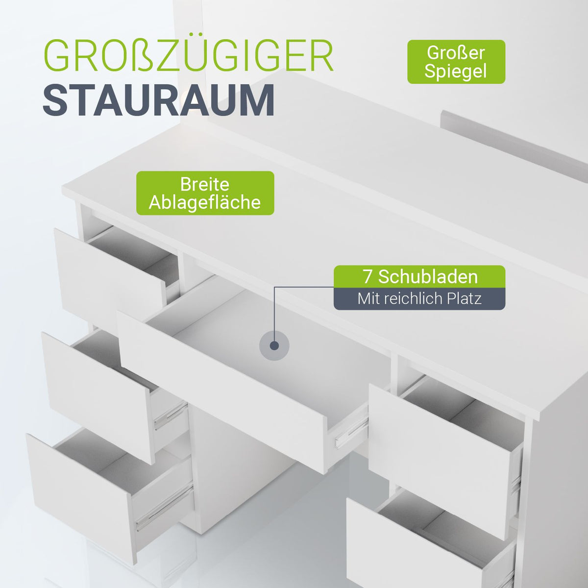Make-uptafel met spiegel Lilia