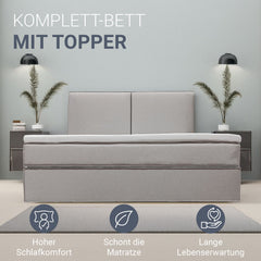 Boxspringbed Detroit - chenille-stof