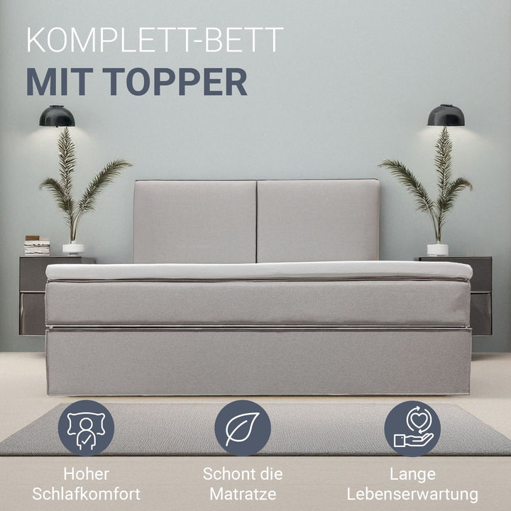 Boxspringbed Detroit - chenille-stof