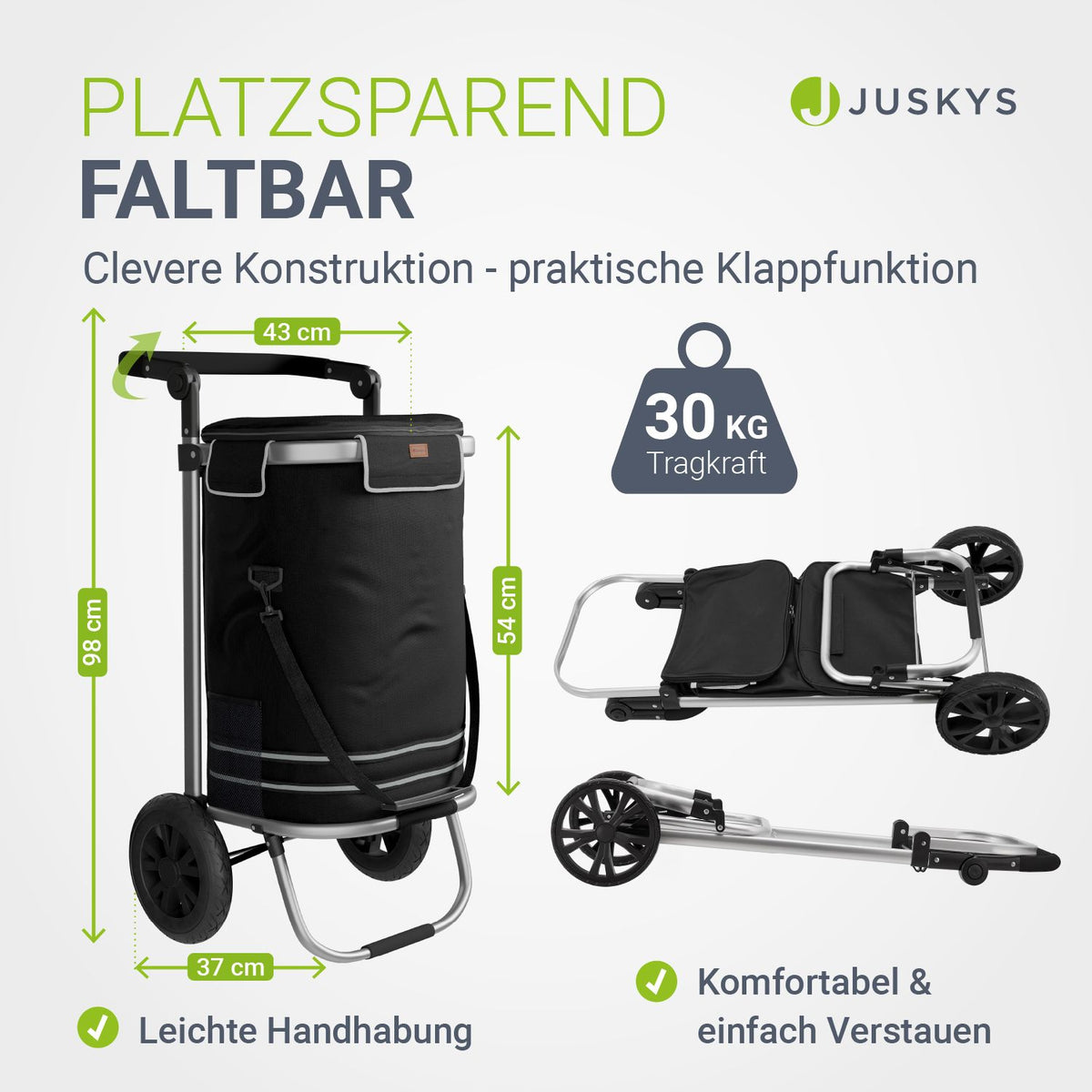 3in1 winkelwagentje - 56 L capaciteit