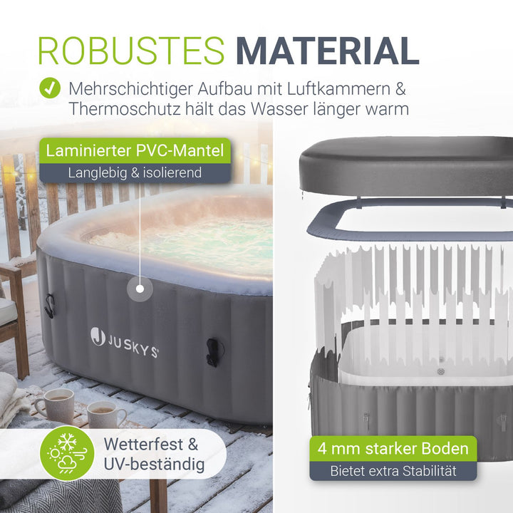 Opblaasbaar bubbelbad voor 4-6 mensen