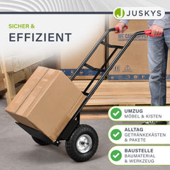 Steekwagen Basic opvouwbaar in zwart met rode handvatten