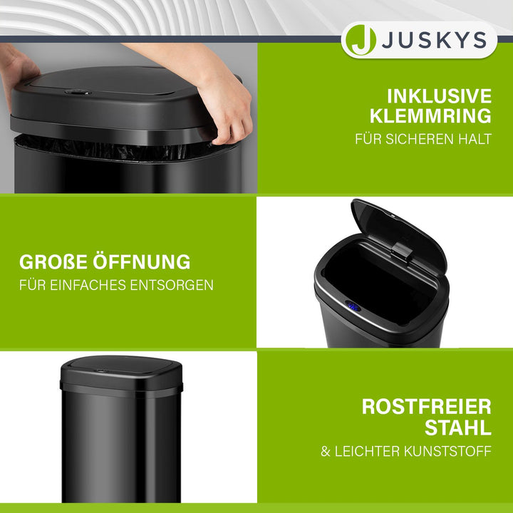 Rechthoekige prullenbak met sensor