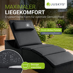 Opvouwbare ligstoel van polyrattan Lamia