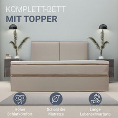 Boxspringbed Detroit - chenille-stof