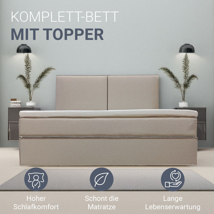 Boxspringbed Detroit - chenille-stof