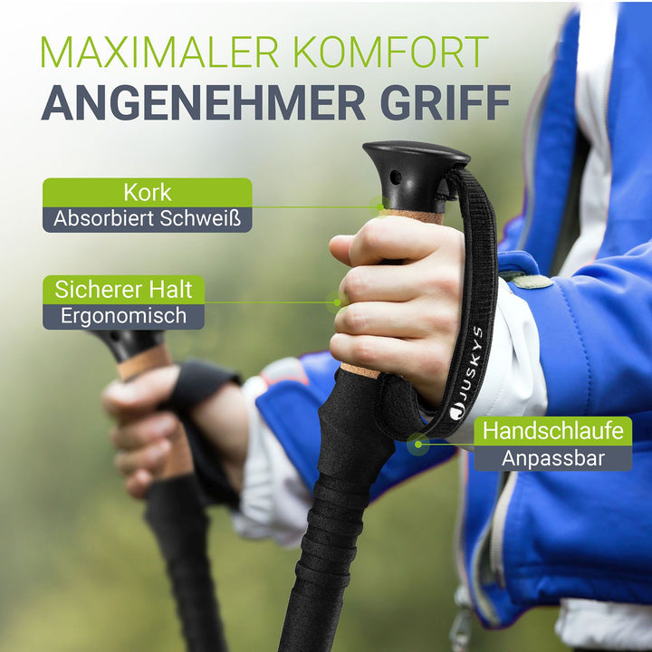 Nordic wandelstokken met accessoires