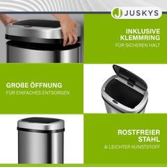 Rechthoekige prullenbak met sensor