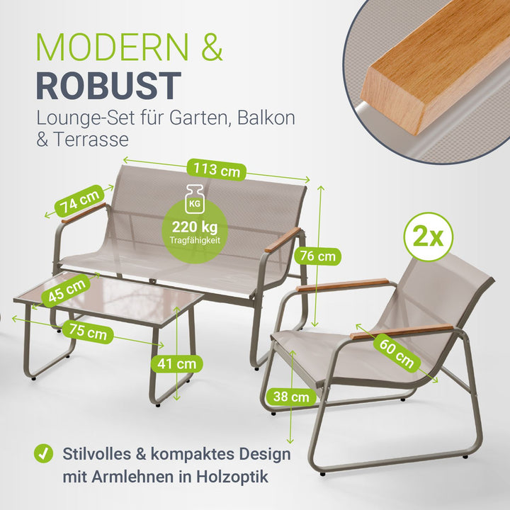 Tuinmeubelset Genua 4-teilig