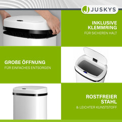 Rechthoekige prullenbak met sensor