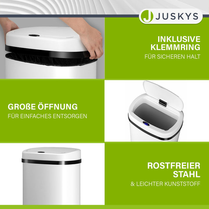 Rechthoekige prullenbak met sensor